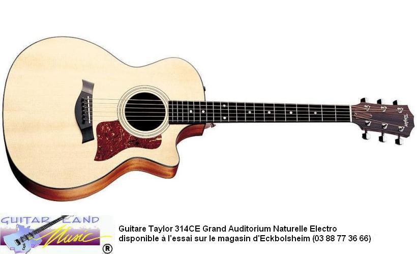 Guitare Taylor 314CE Grand Auditorium Naturelle Electro